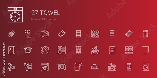 towel icons set