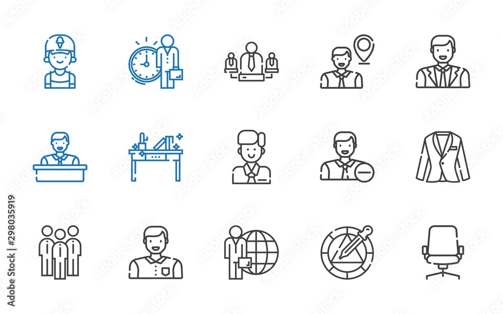 employee icons set employee icons set