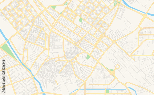 Printable street map of Tabuk, Saudi Arabia