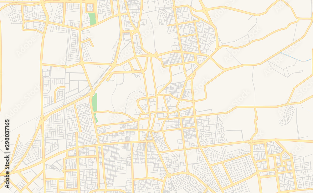 Printable street map of Hofuf, Saudi Arabia