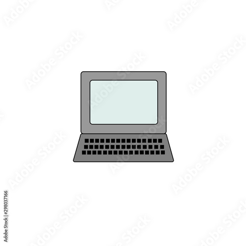 Laptop computer icon vector illustration.