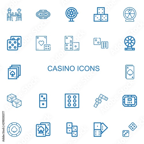 Editable 22 casino icons for web and mobile