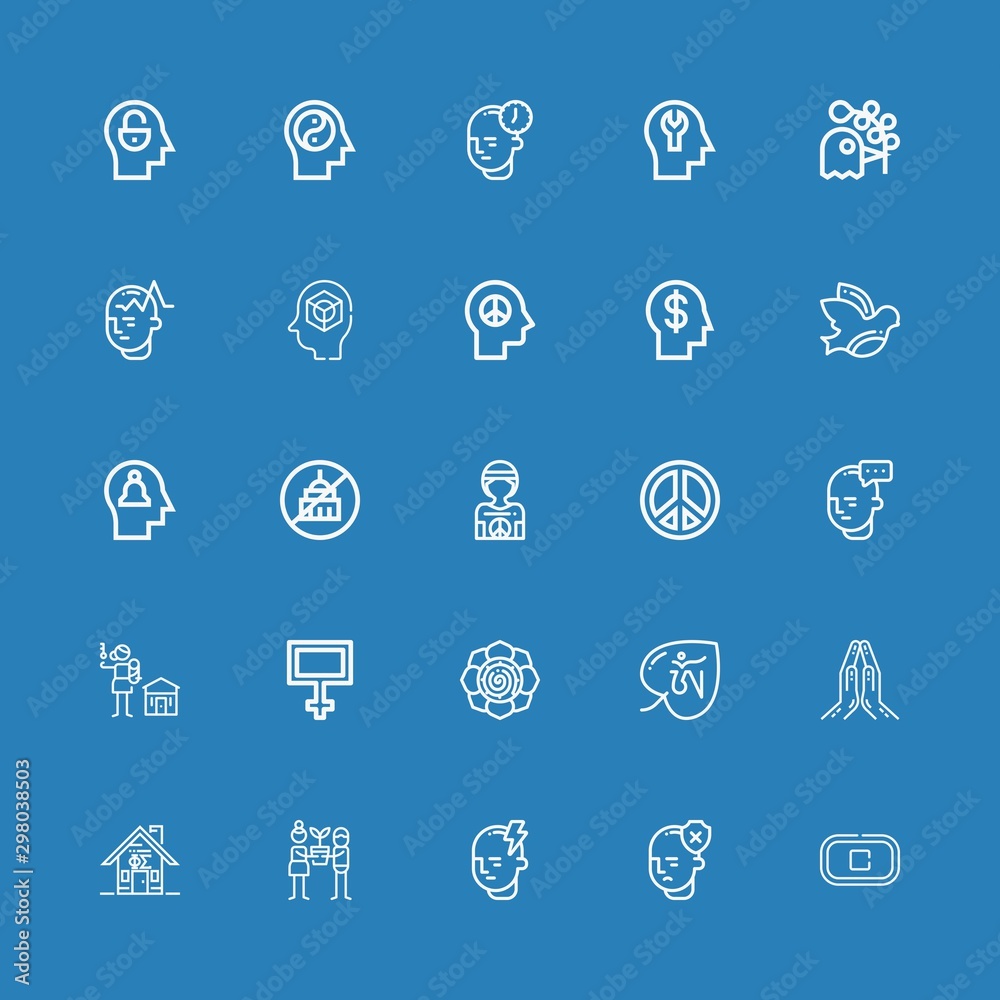 Editable 25 peace icons for web and mobile Editable 25 peace icons for web and mobile