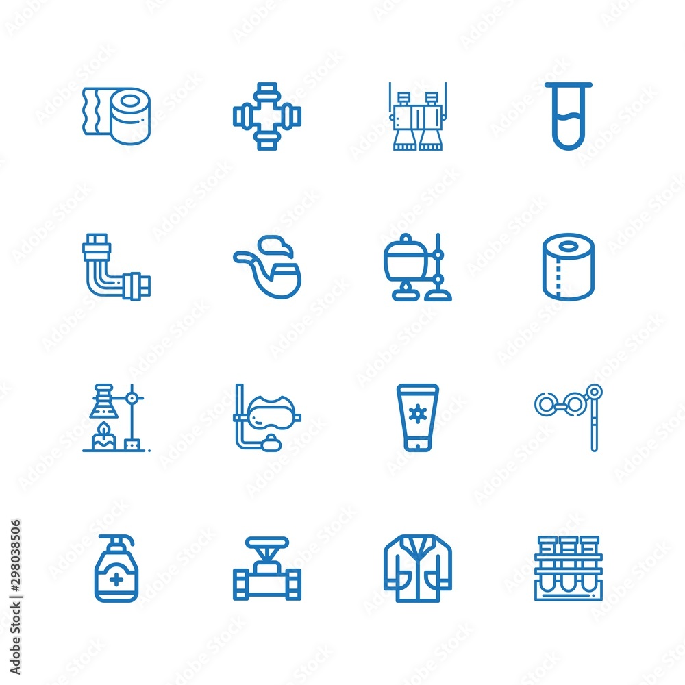 Editable 16 tube icons for web and mobile Editable 16 tube icons for web and mobile