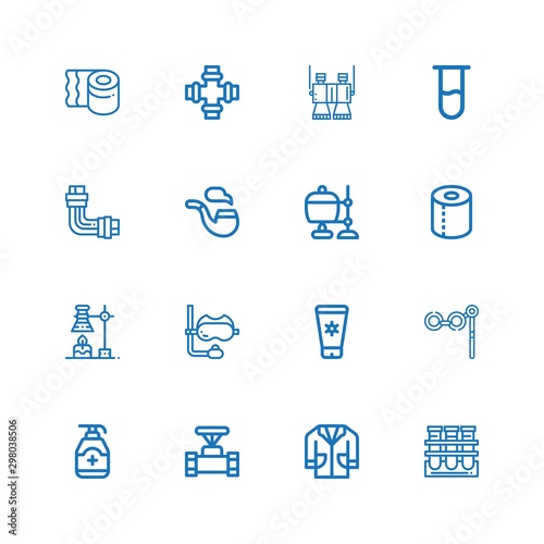 Editable 16 tube icons for web and mobile