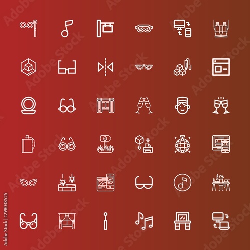 Editable 36 reflection icons for web and mobile
