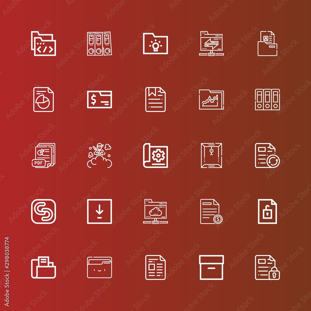 Editable 25 archive icons for web and mobile Editable 25 archive icons for web and mobile