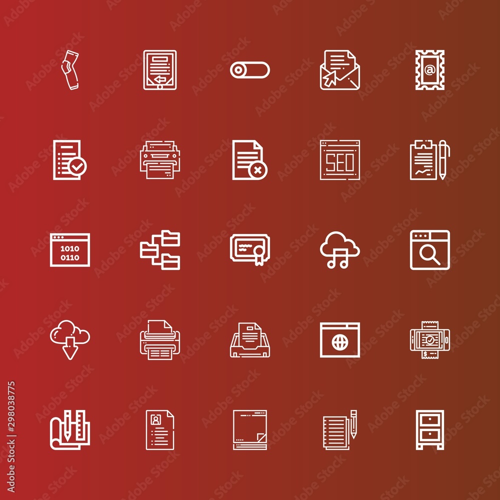 Editable 25 document icons for web and mobile Editable 25 document icons for web and mobile