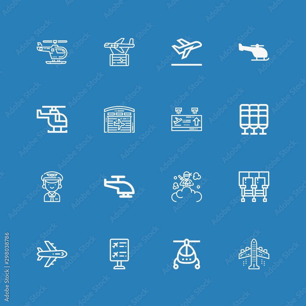 Editable 16 airline icons for web and mobile Editable 16 airline icons for web and mobile