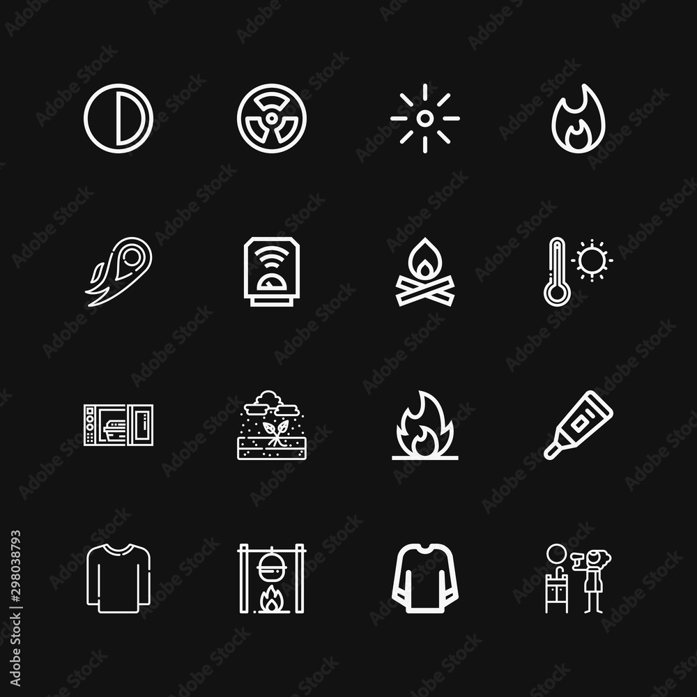 Editable 16 warm icons for web and mobile