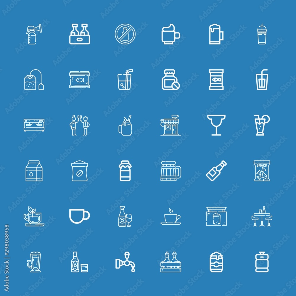 Editable 36 beverage icons for web and mobile Editable 36 beverage icons for web and mobile