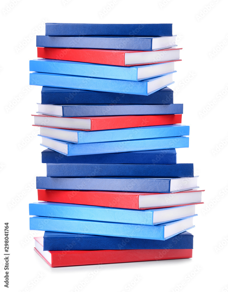 Stack of books on white background Stack of books on white background