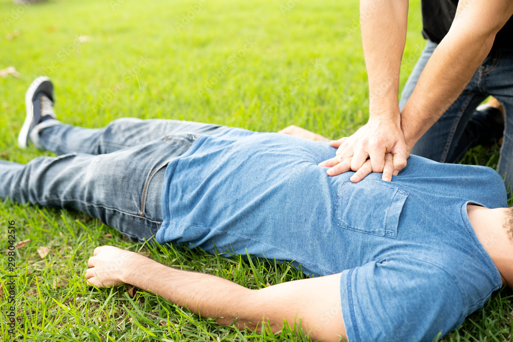 First Aid Emergency CPR rcp on Heart Attack Man , Resuscitation ...