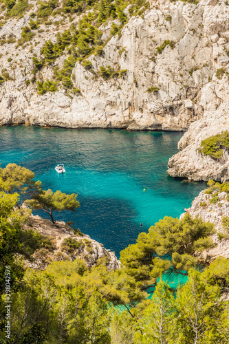 A view of Calanques in Marseille France