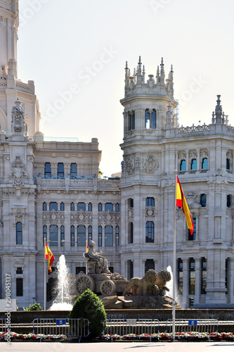 Palacio de Cibeles, seat of the Madrid city hall. Spain. Europe September 17, 2019