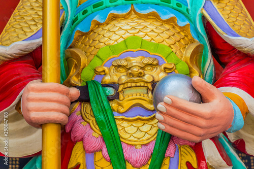 Photography guan di temple in Kuala Lumpur in Malaysia
