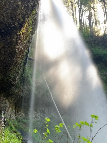 Beautiful South Falls at Silver Falls State Park , Oregon, USA 