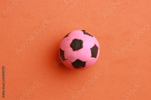 soccer ball toy in color background