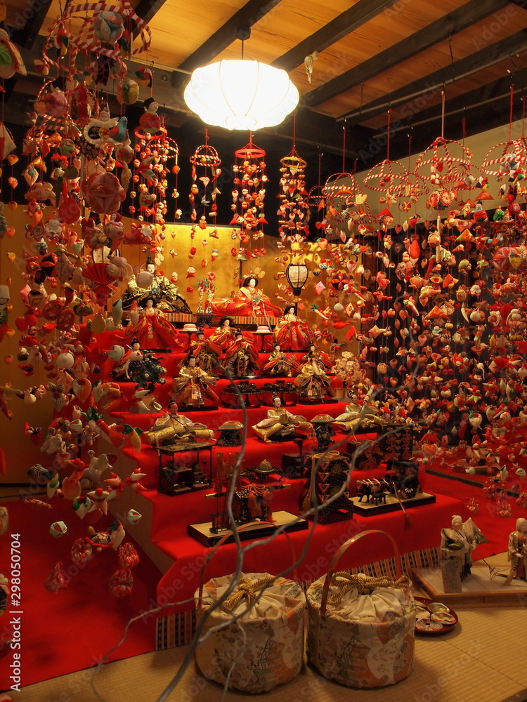 雛のつるし飾りと雛壇 Stock Photo Adobe Stock