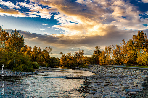 Boise River at Sunset photo