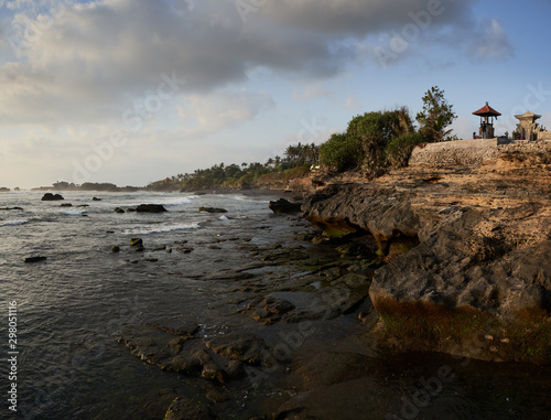  Panoramic landscap Bali rock ocean coast at the s Panoramic landscap Bali rock ocean coast at the sunset time with beauty light unset time with beauty light 