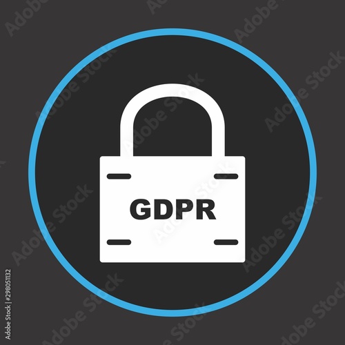 GDPR Security Lock Icon For Your Design,websites and projects.