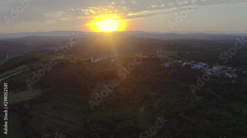 European village morning photo