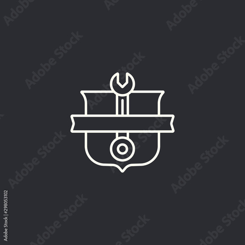 Auto mechanic service. Mechanic service logo set. Repair service auto mechanic logos. Car vintage vector logo set. Vector illustration.
