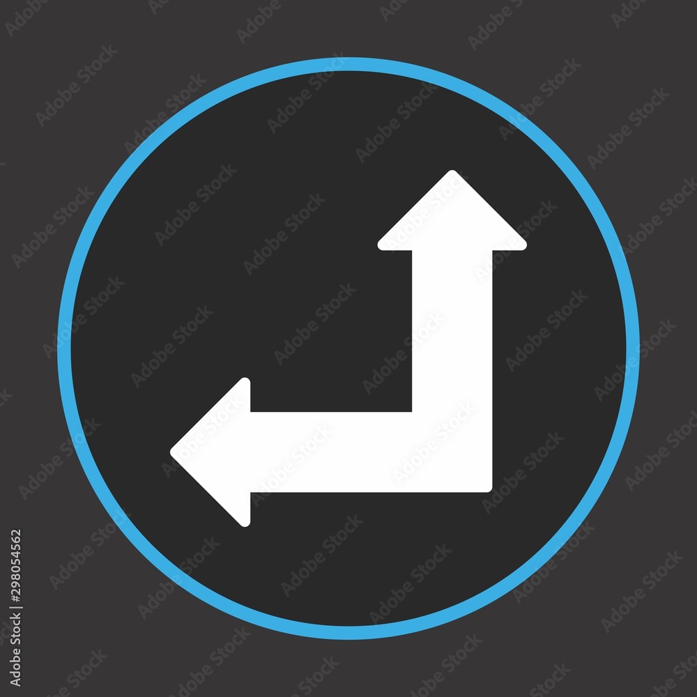 Upward And Leftward Arrow Icon For Your Design,websites and projects. Upward And Leftward Arrow Icon For Your Design,websites and projects.