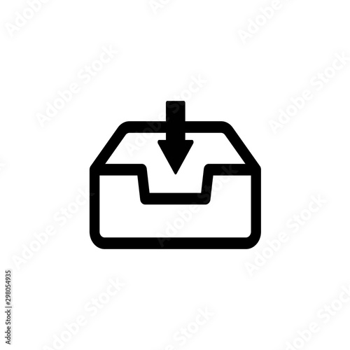 Inbox icon,vector illustration. Flat design style. vector inbox icon illustration isolated on White background, inbox icon Eps10. inbox icons graphic design vector symbols.