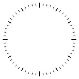 Blank clock dial face vector illustration