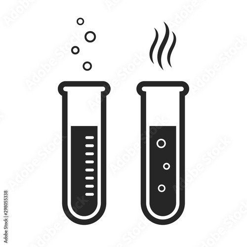 Test tube vector icon set