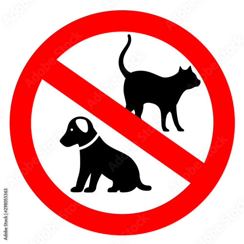 No pets vector sign