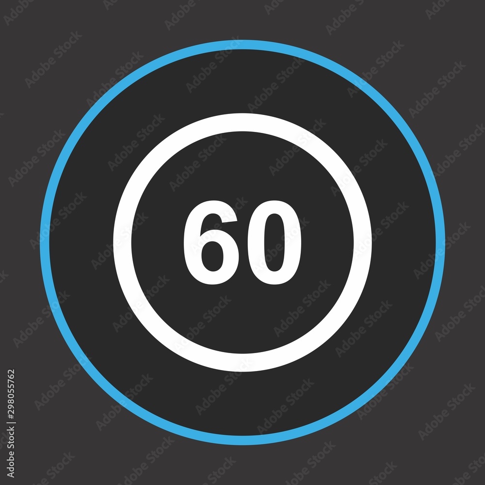 Speed Limit 60 Icon For Your Design,websites and projects. Speed Limit 60 Icon For Your Design,websites and projects.