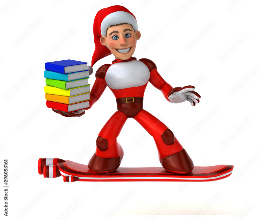 Fun Super Santa Claus - 3D Illustration Fun Super Santa Claus - 3D Illustration