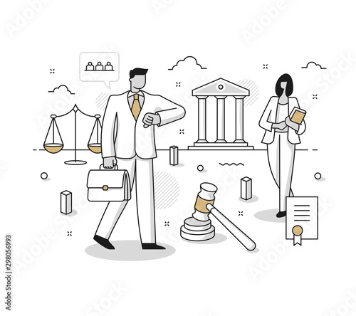 Lawyers and Legal Services Concept