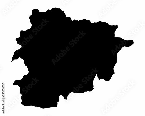Andorra silhouette map