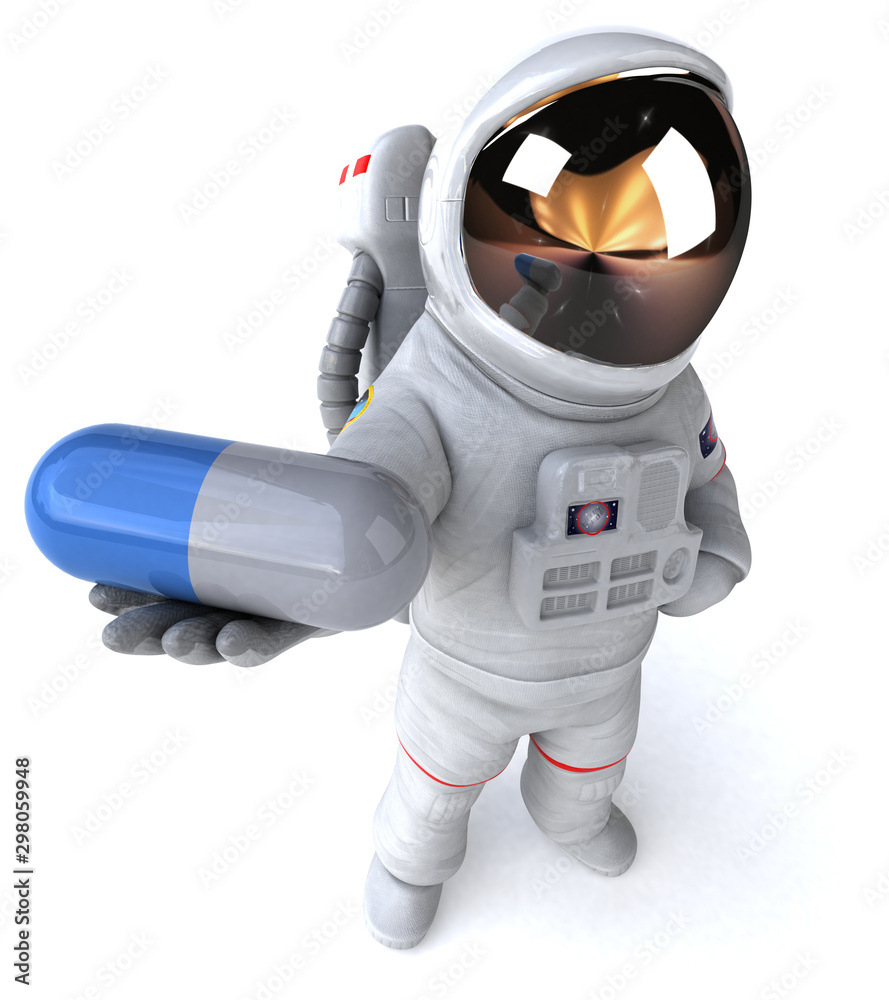 Fun astronaut - 3D Illustration Fun astronaut - 3D Illustration