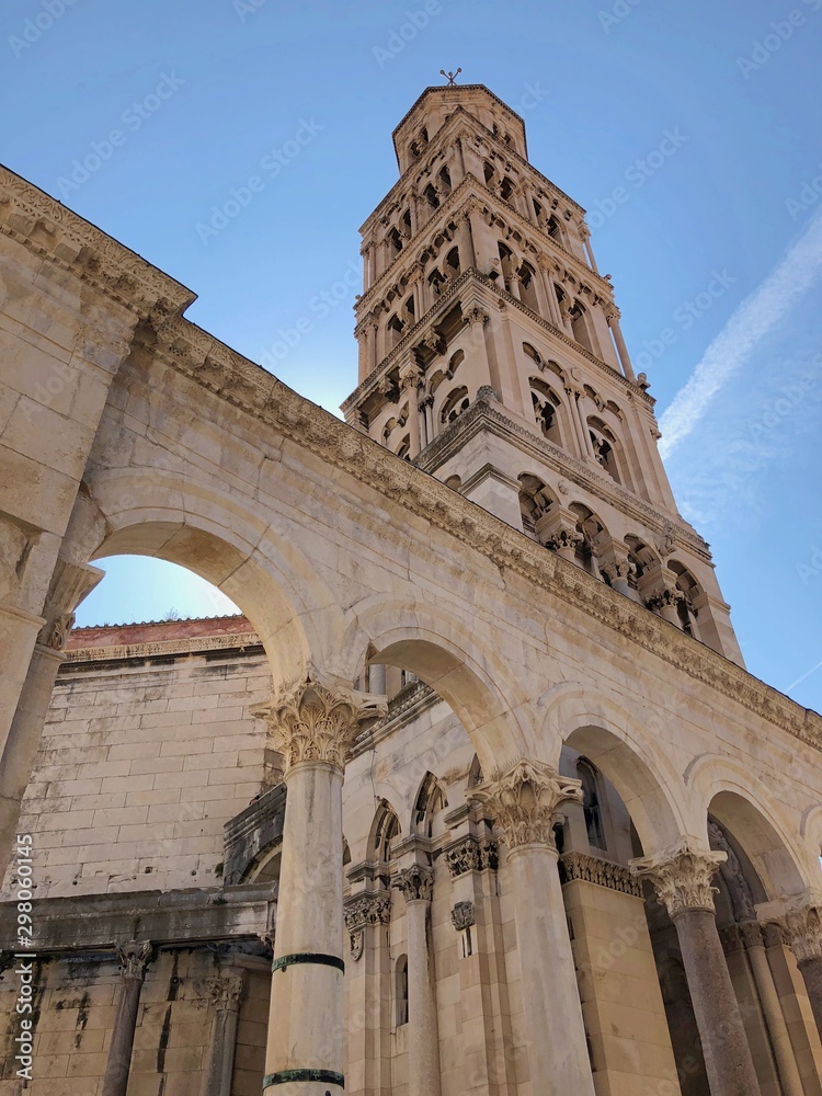 Old stone tower in Croatia