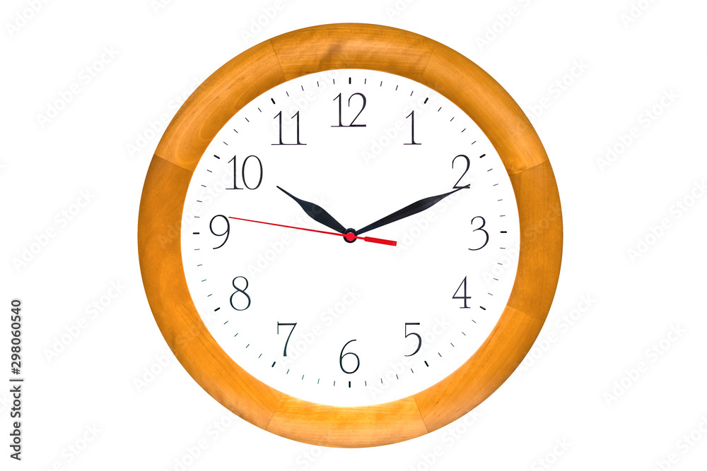 Round classic wall clock isolated on white Round classic wall clock isolated on white