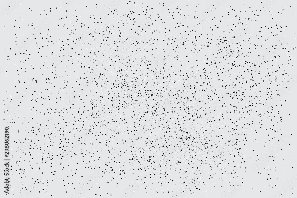 Halftone abstract black random dots. Vector - obrazy, fototapety, plakaty 
