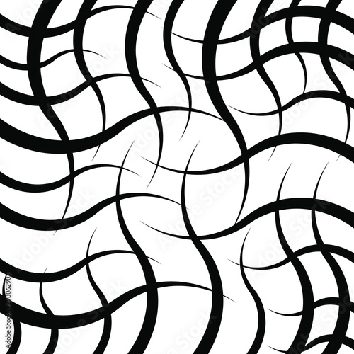 The texture of the black hair that intersects into an abstract pattern.