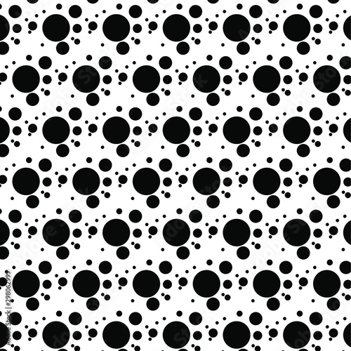 The surface of the circle is large and black in an abstract pattern.