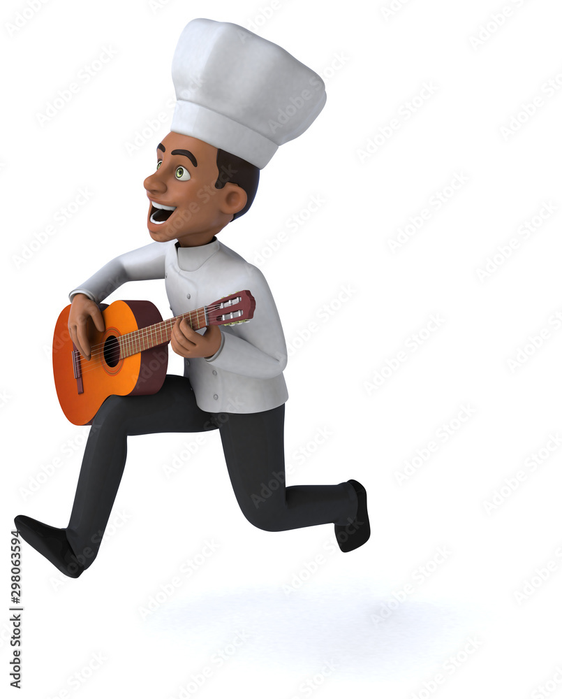 Fun chef - 3D Illustration Fun chef - 3D Illustration