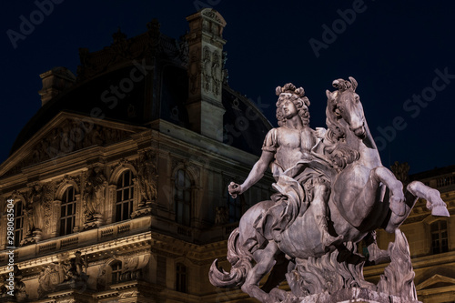 The Louvre; evening in the courtyard