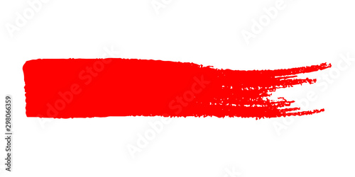 Vector hand drawn red grunge brush stroke. Creative Design Element for frame, logo, banner, wallpaper