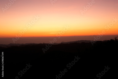 sunrise in the mountain,nature  landscape © Theeranad