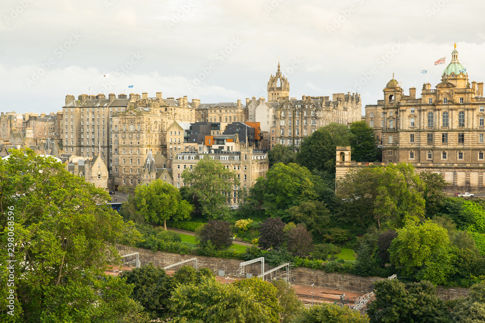 A view over Edinburgh, city of Scotland