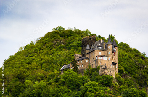 Schöne Aussicht auf Burg Katz am Rhein, Deutschland