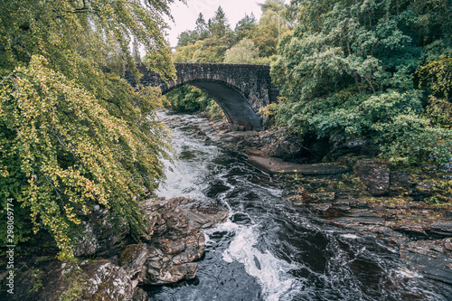 A view of a bridge in the Highlands of Scotland 